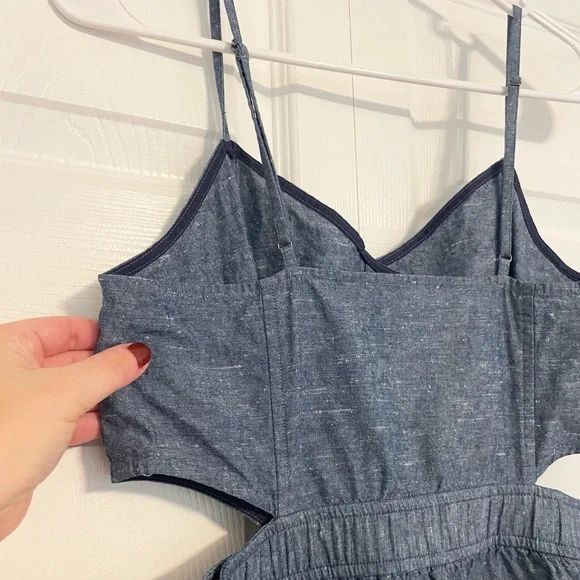 Madewell Chambray Cutout Cami Mini Dress in Classic Indigo - Picture 10 of 11